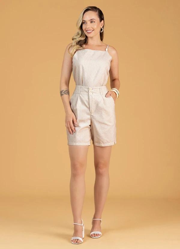 Soft Bonni - Blusa de Alca Fina Adulto Feminino Bege