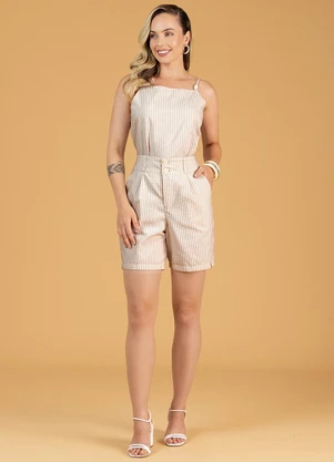 Soft Bonni - Blusa de Alca Fina Adulto Feminino Bege - SOFT BONNI