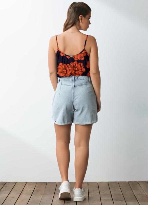 Quintess - Blusa de Alça Floral Laranja 4