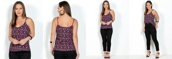Blusa de Ala Floral Soltinha
