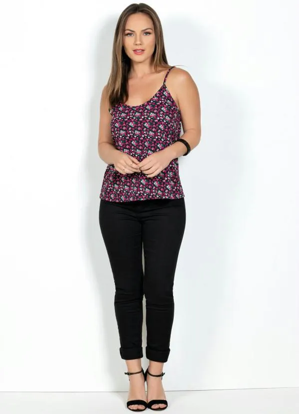 Moda Pop - Blusa de Alça Floral Soltinha 3