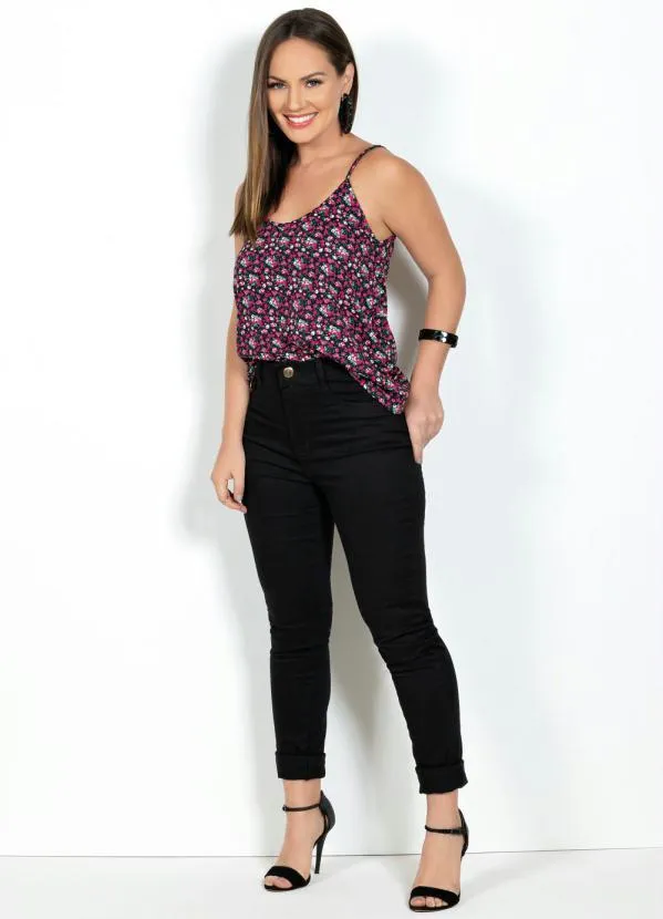 Moda Pop - Blusa de Alça Floral Soltinha 4