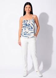 Blusa de Al�a Folhagem Azul
