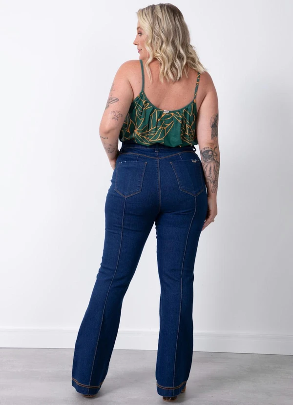 Quintess - Blusa de Alça Folhagem Verde