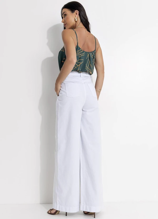 Quintess - Blusa de Alça Folhagem Verde 5