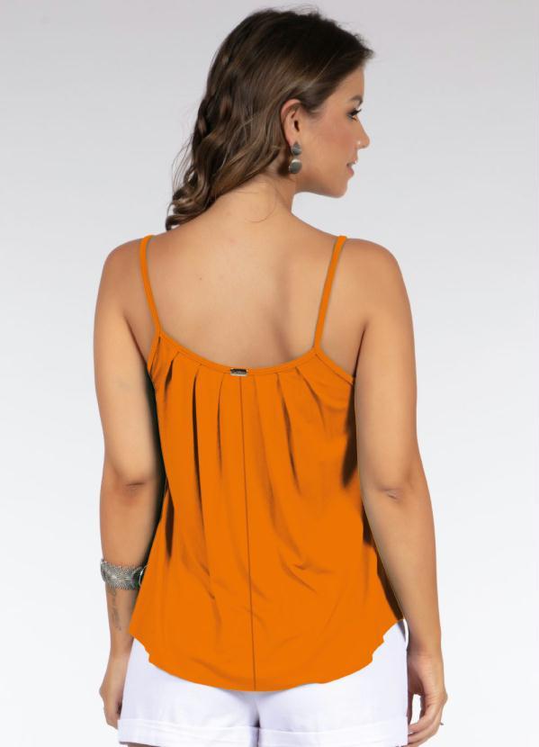 Quintess - Blusa de Alça Laranja 2