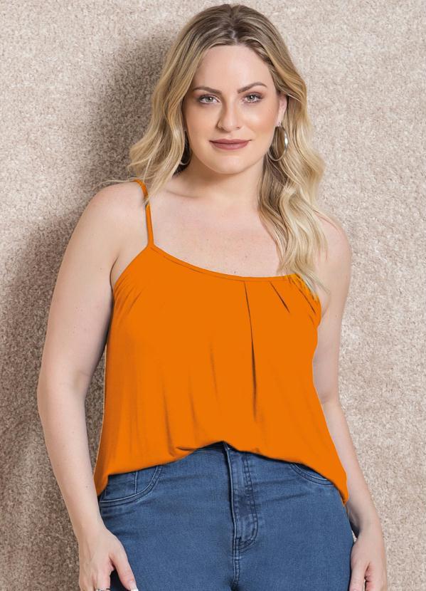 Quintess - Blusa de Alça Laranja 7