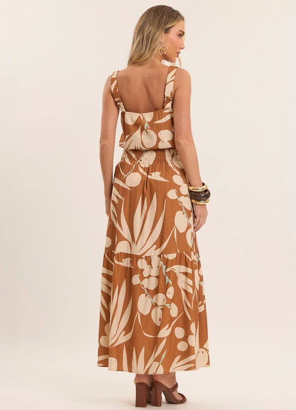 Doce Trama - Blusa de Alça Oliva Estampada Estampado 4