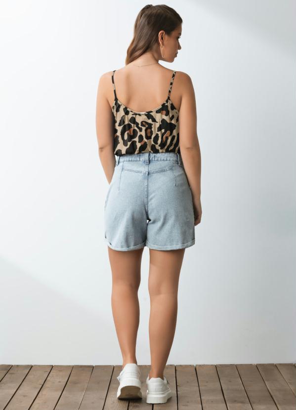 Quintess - Blusa de Alça Onça Bege 4