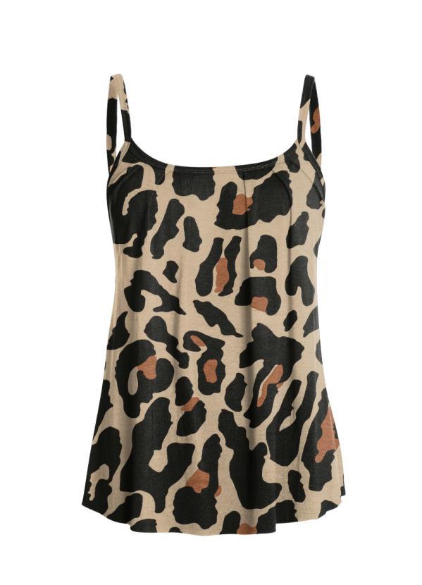 Quintess - Blusa de Alça Onça Bege 9