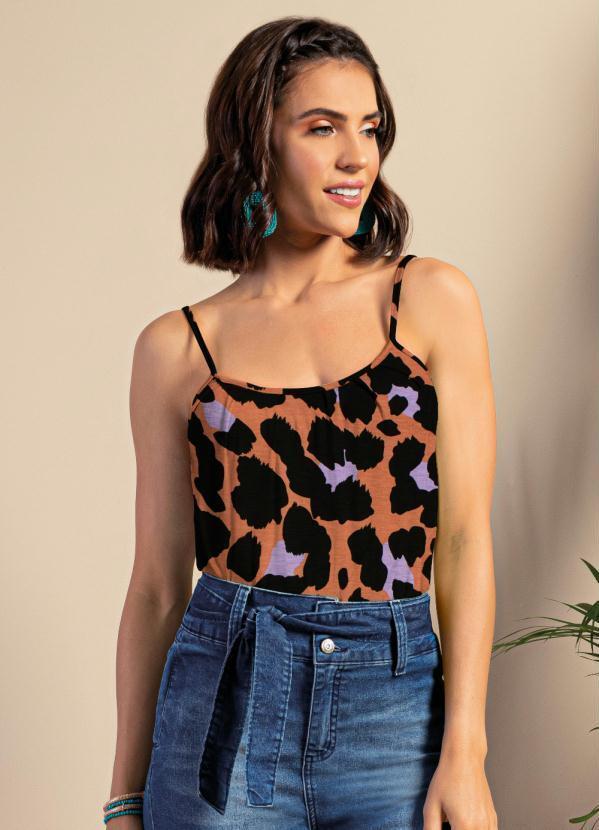 Quintess - Blusa de Alça Onça Color 1