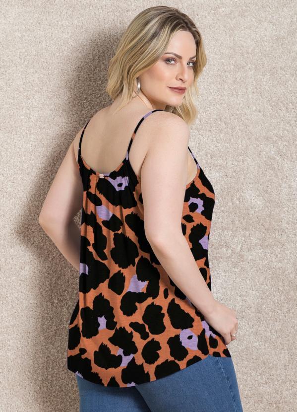 Quintess - Blusa de Alça Onça Color 7