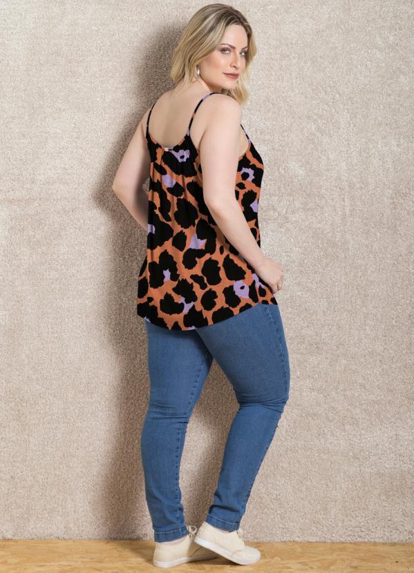 Quintess - Blusa de Alça Onça Color 9