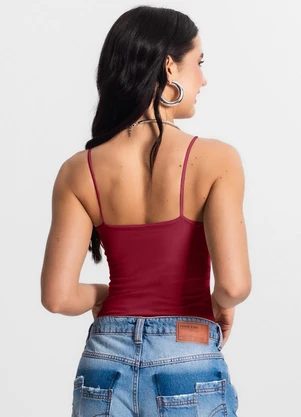 Rovitex - Blusa de Alça Poliamida Style Box Vermelho - ROVITEX