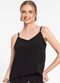 Rovitex - Blusa de Alça Regulável em Air Flow Poá Preto - variação: Preto