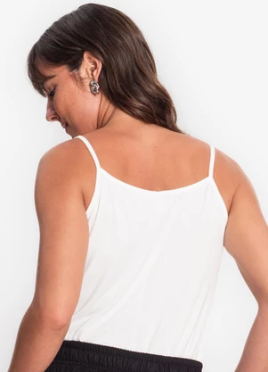 Rovitex - Blusa de Alça Semi Acabada Malha Delicate Bege - ROVITEX