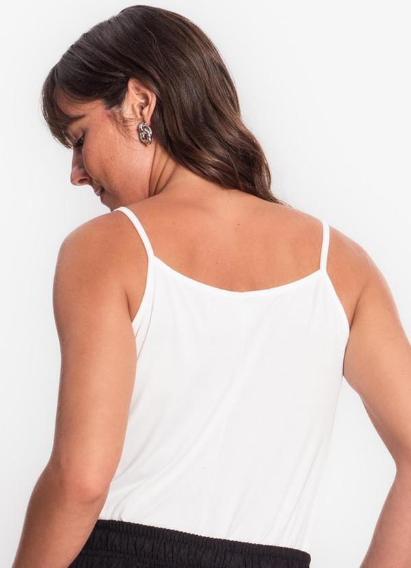 Rovitex - Blusa de Alça Semi Acabada Malha Delicate Bege 2