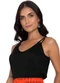 Rovitex - Blusa de Alça Semi Acabada Malha Delicate Preto - variação: Preto