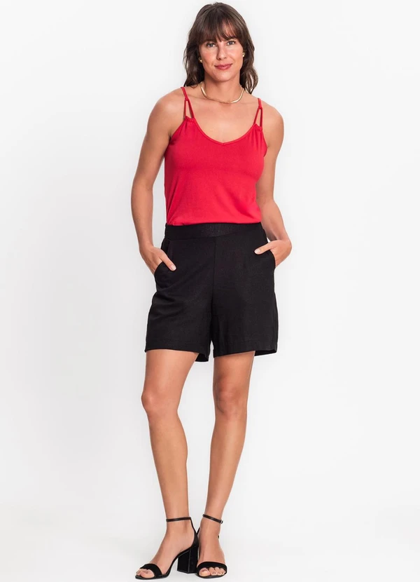 Rovitex - Blusa de Alça Semi Acabada Malha Delicate Vermelho 3