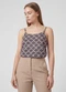 Infinita Cor - Blusa de Alça Tecido Viscose Marrom - variação: Marrom
