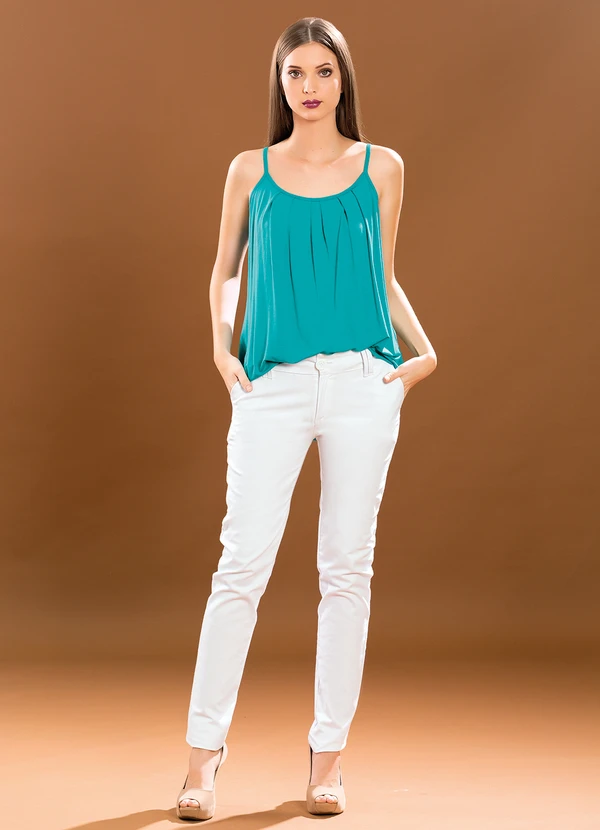 Quintess - Blusa de Alça Turquesa 3