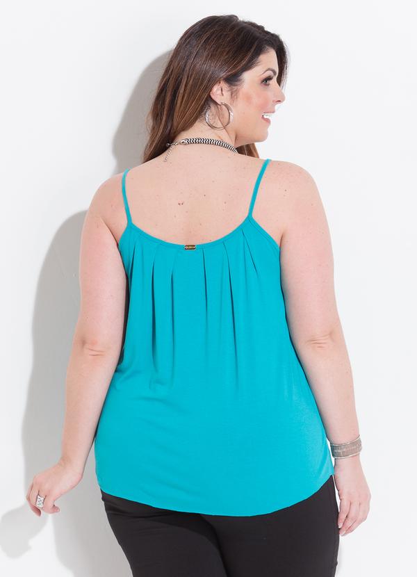 Quintess - Blusa de Alça Turquesa 7