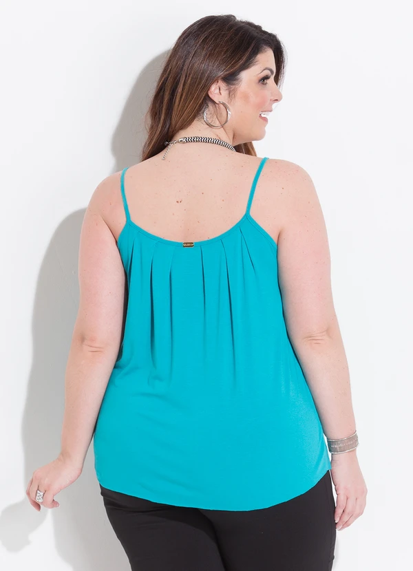 Quintess - Blusa de Alça Turquesa 7