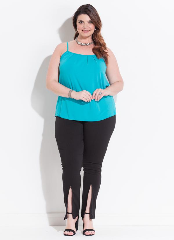 Quintess - Blusa de Alça Turquesa 8