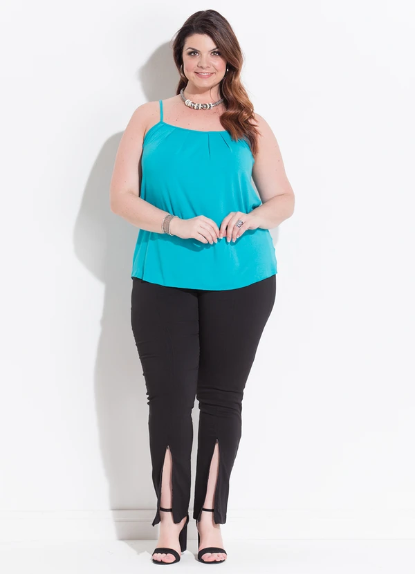 Quintess - Blusa de Alça Turquesa 8