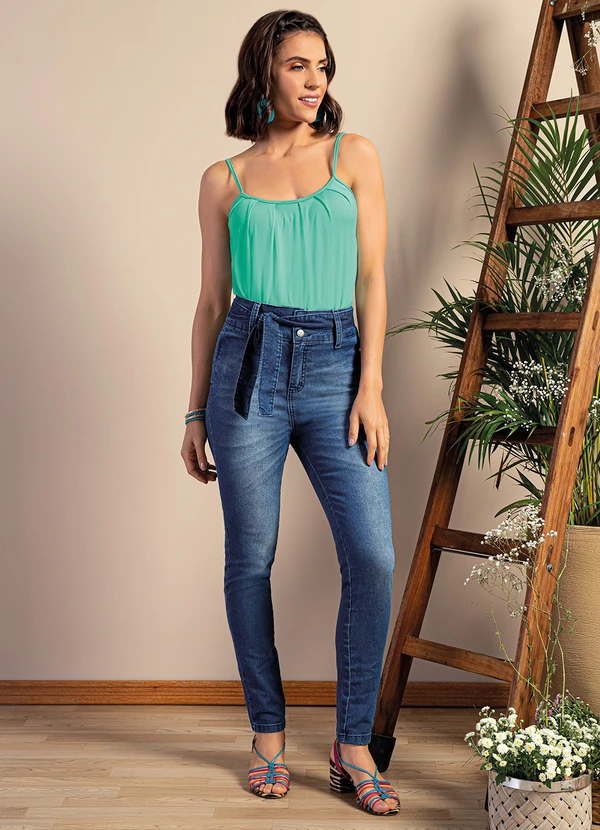 Quintess - Blusa de Alça Verde Água 6