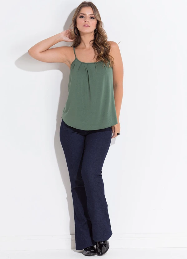 Quintess - Blusa de Alça Verde Militar 3