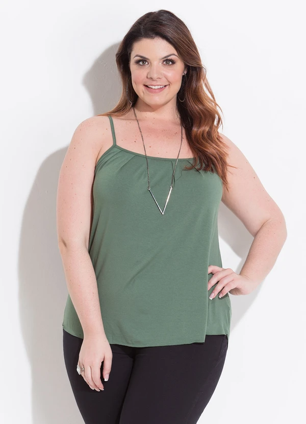 Quintess - Blusa de Alça Verde Militar 6