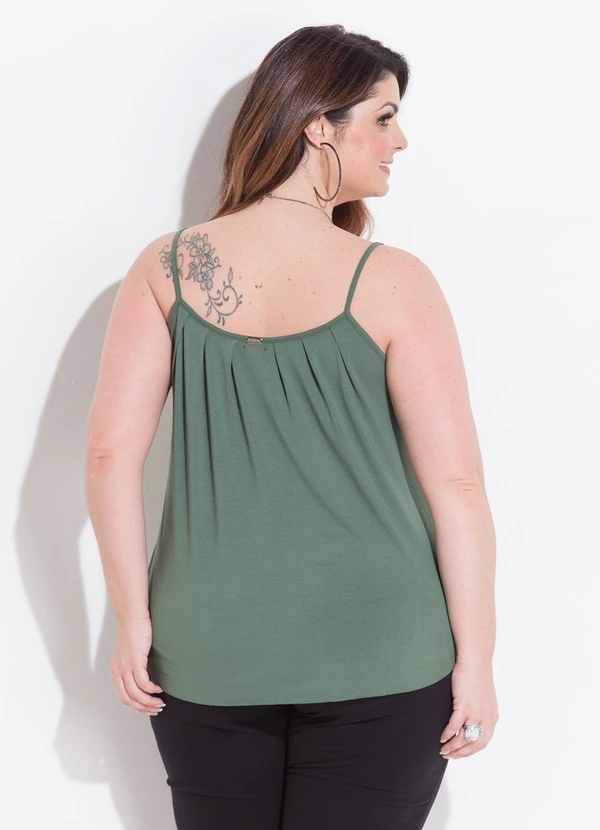 Quintess - Blusa de Alça Verde Militar 7