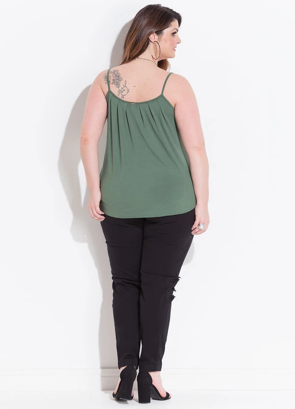 Quintess - Blusa de Alça Verde Militar 9