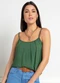 Quintess - Blusa de Alça Areia - variação: Verde Militar