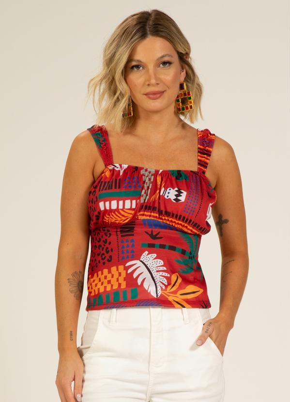 Briard - Blusa de Alça Vermelho