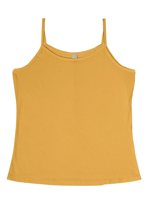 Rovitex - Blusa de Alça Viscotorcion Básica Amarelo