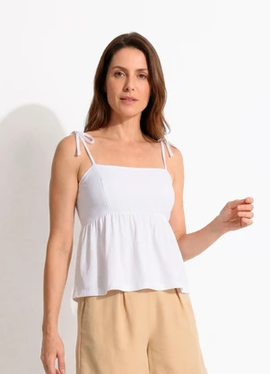 Fakini - Blusa de Alças Branco - FAKINI