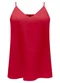 Lunender - Blusa de Alças com Decote em V em Viscose Verde - variação: Vermelho