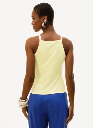 Cativa - Blusa de Alças em Cotton com Bojo Amarelo - CATIVA