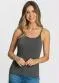 Rovitex - Blusa de Alça Feminina Viscotorcion Básica Verde - variação: Cinza