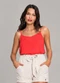 Endless - Blusa de Alças Feminina Linho Strong Laranja - variação: Vermelho