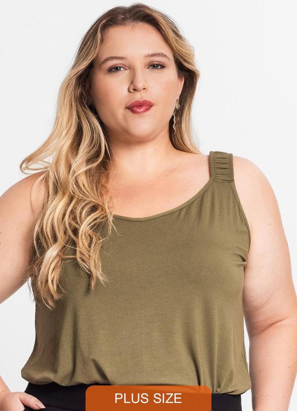 Secret Glam - Blusa de Alças Feminina Plus Size Verde