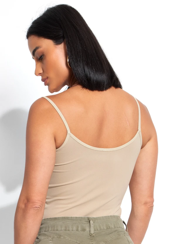 Bimini - Blusa de Alças sem Costura Bege 2
