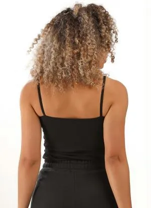 Just Basic - Blusa de Alcinha Feminina Preto - JUST BASIC