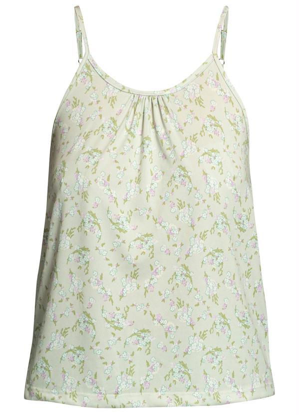 Outlet - Blusa de Alcinha Floral Verde 2