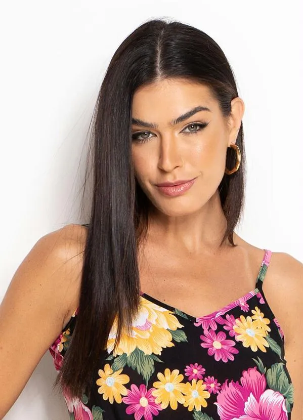 bonprix - Blusa de Alcinha Folhagem Rosa 3