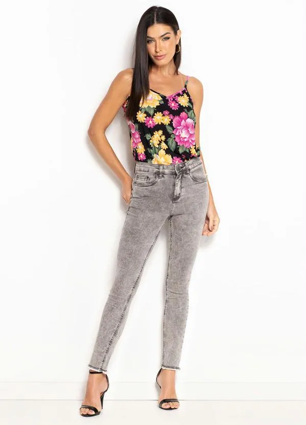 bonprix - Blusa de Alcinha Folhagem Rosa 2