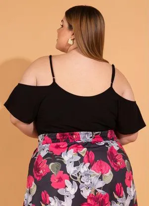 bonprix - Blusa de Alcinha Ombro de Fora Preto - BONPRIX