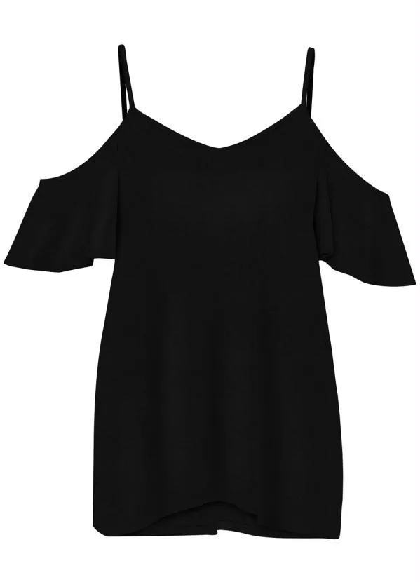bonprix - Blusa de Alcinha Ombro de Fora Preto 4